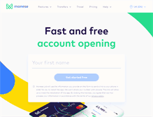 Tablet Screenshot of monese.com